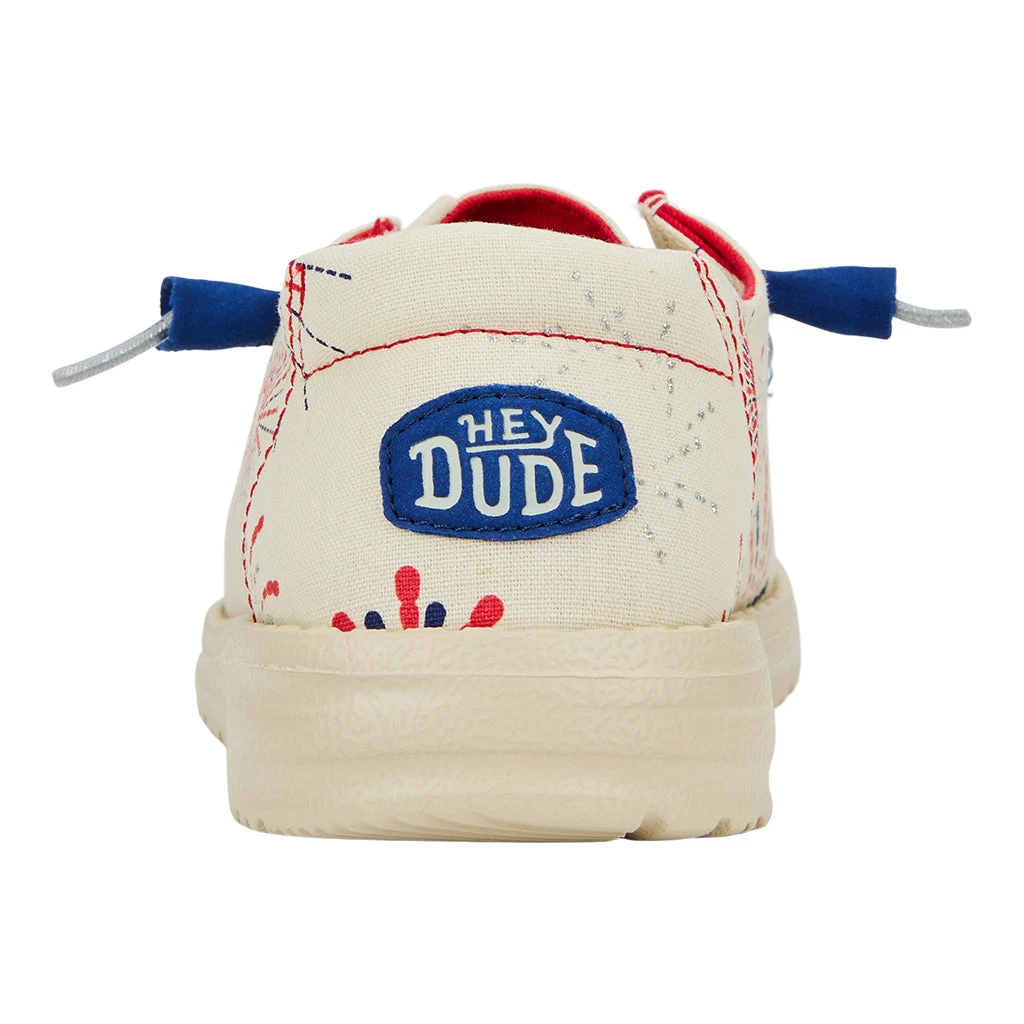 'Hey Dude' Women's Wendy Fireworks - White / Red 5 'Hey Dude' Women's Wendy Fireworks - White / Red - Image 5