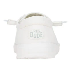 'HEY DUDE' Women's Wendy Stretch - White -Travs Outfitter Store 41878 100 WENDYSTRETCHSOX WHITE BACK conversion1