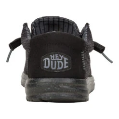 'HEY DUDE' Men's Wally Stretch Mesh - Black -Travs Outfitter Store 41898 060 WALLYSTRETCHSOX BLACK BACK conversion1