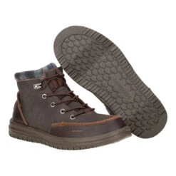 'Hey Dude' Men's Bradley Classic Boot - Brown -Travs Outfitter Store 42067 255 BRADLEYCLASSIC BROWN PAIR BOTTOM conversion1