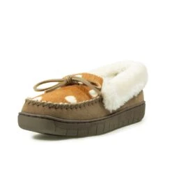 'NESTER HOISERY INC' Women's Ivy Moccasin Slippers - Brown Antelope
