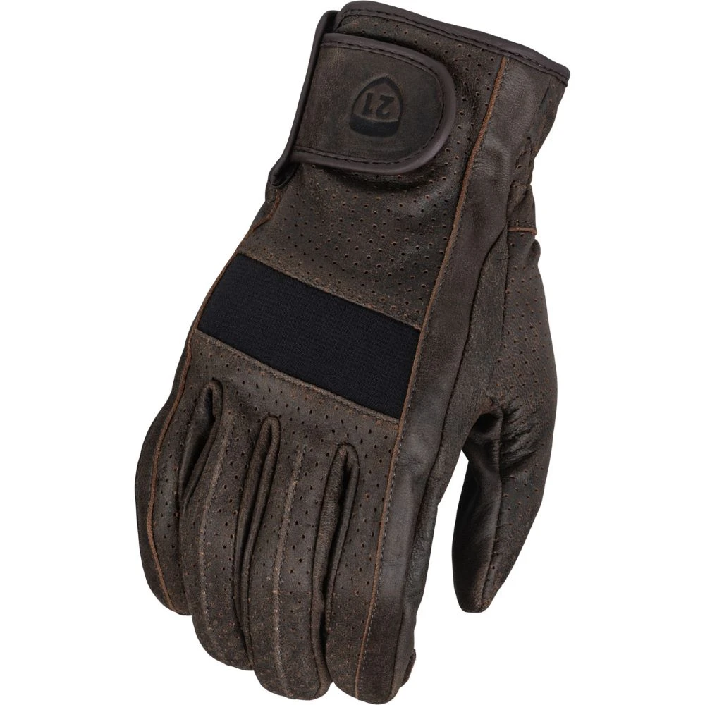 'Highway 21' Men's Jab Full Perforated Glove - Brown 1 'Highway 21' Men's Jab Full Perforated Glove - Brown