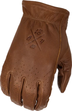 'Highway 21' Unisex Louie Perforated Glove - Brown