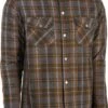 'Highway-21' Men's Concealed Carry Marksman Flannel Button Down - Brown / Tan