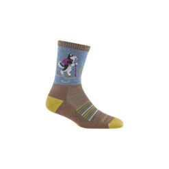'Darn Tough Vermont' Women's Critter Club Micro Crew Lightweight Hiking Socks - Bark