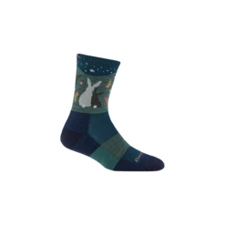 'Darn Tough Vermont' Women's Critter Club Micro Crew Lightweight Hiking Socks - Eclipse