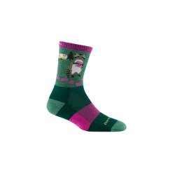 'Darn Tough Vermont' Women's Critter Club Micro Crew Lightweight Hiking Socks - Moss