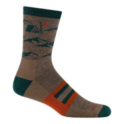 'Darn Tough Vermont' Men's Hike Hut Micro Crew Midweight Hiking Socks - Bark