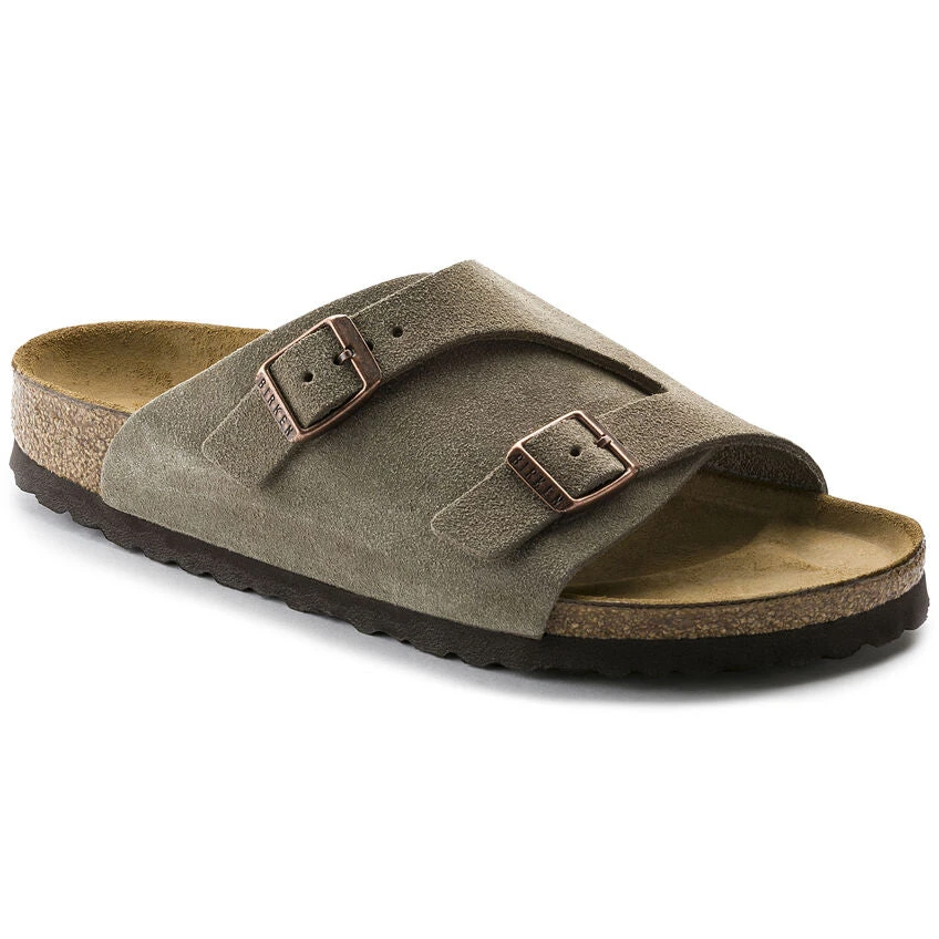 'Birkenstock' Women's Zurich Suede Leather Slide Sandal - Taupe 1 'Birkenstock' Women's Zurich Suede Leather Slide Sandal - Taupe