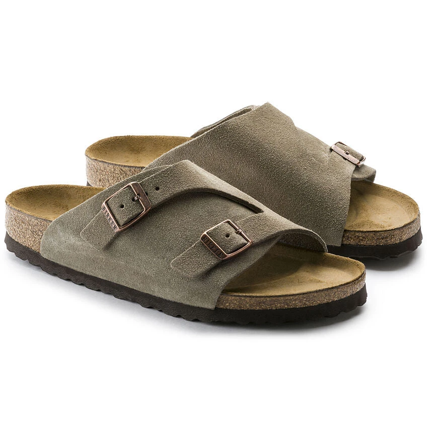 'Birkenstock' Women's Zurich Suede Leather Slide Sandal - Taupe 5 'Birkenstock' Women's Zurich Suede Leather Slide Sandal - Taupe - Image 5