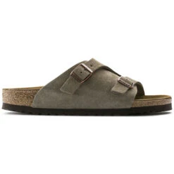'Birkenstock' Women's Zurich Suede Leather Slide Sandal - Taupe 11 'Birkenstock' Women's Zurich Suede Leather Slide Sandal - Taupe -Travs Outfitter Store 50463 side