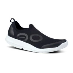 'OOFOS' Men's OOmg Sport Low Shoe - White / Black -Travs Outfitter Store 5085WHTBLK shot2