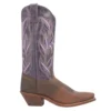 'Laredo' Women's 12" Larissa Western Snip Toe - Brown / Purple