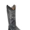 'Corral' Women's 12" Embroidered Western - Black / Sand