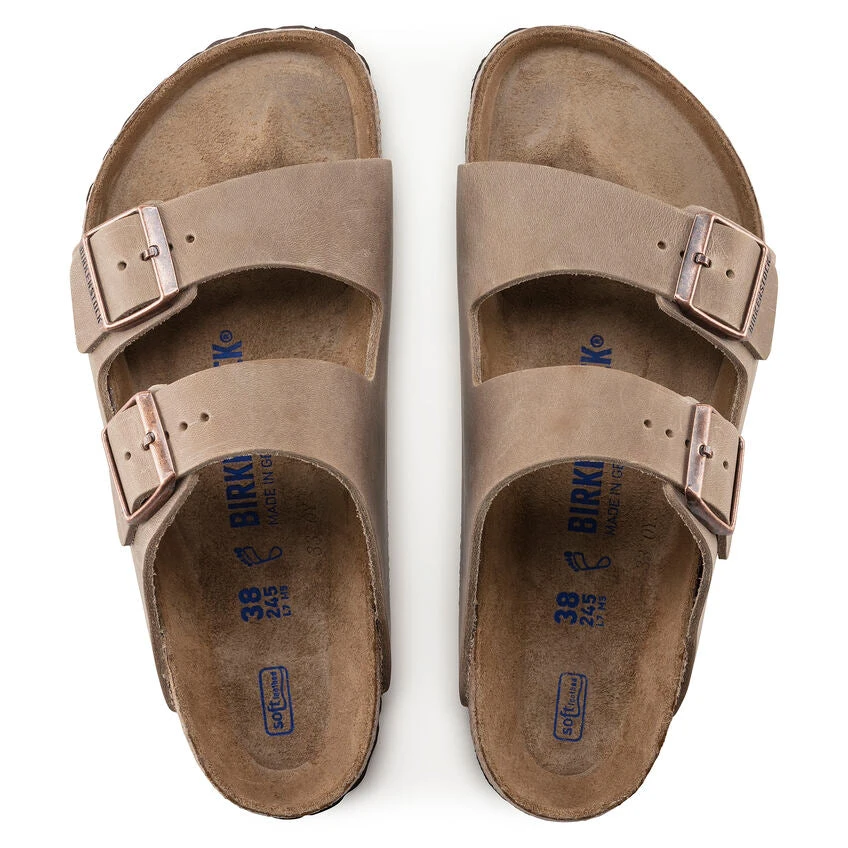 'Birkenstock' Men's Arizona Oiled Leather Soft Footbed Sandal - Tobacco Brown 2 'Birkenstock' Men's Arizona Oiled Leather Soft Footbed Sandal - Tobacco Brown - Image 2