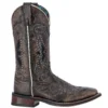 'Laredo' Women's 11" Spellbound Western Square Toe - Blacktan