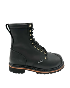 'Iron Age' Men's 8" Chainsaw Logger EH WP Comp Toe - Black