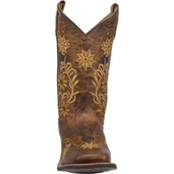 'Laredo' Women's 11" Secret Garden Western Square Toe - Brown -Travs Outfitter Store 5822 5