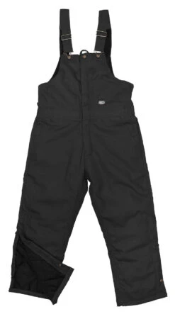 'KEY' Men's Insulated Duck Bibs - Black