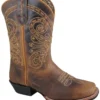'Smoky Mountain' Women's 9" Shelby Western Square Toe - Brown Waxed Distress