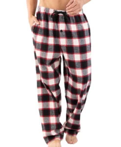 'Lazy One' Men's Plaid PJ Pant - Black