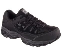 'Skechers' Cankton Athletic Steel Toe - Black -Travs Outfitter Store 77055 BKCC