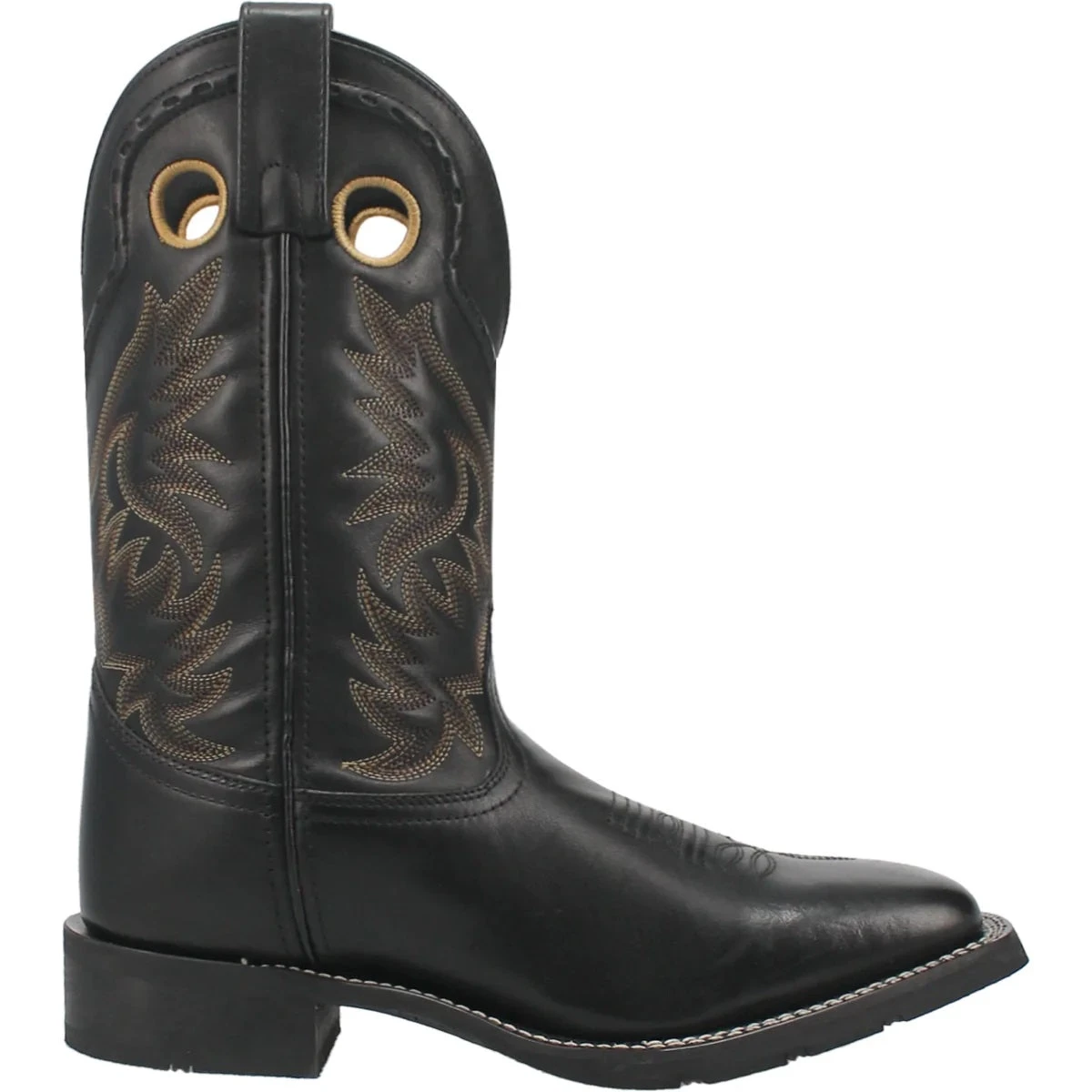'Laredo' Men's 11" Kane Western Square Toe - Black 1 'Laredo' Men's 11" Kane Western Square Toe - Black