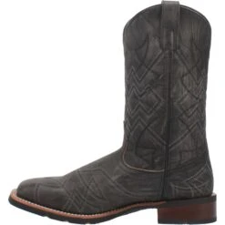 'Laredo' Men's 12" Axel Western Square Toe - Charcoal Black -Travs Outfitter Store 7927 3