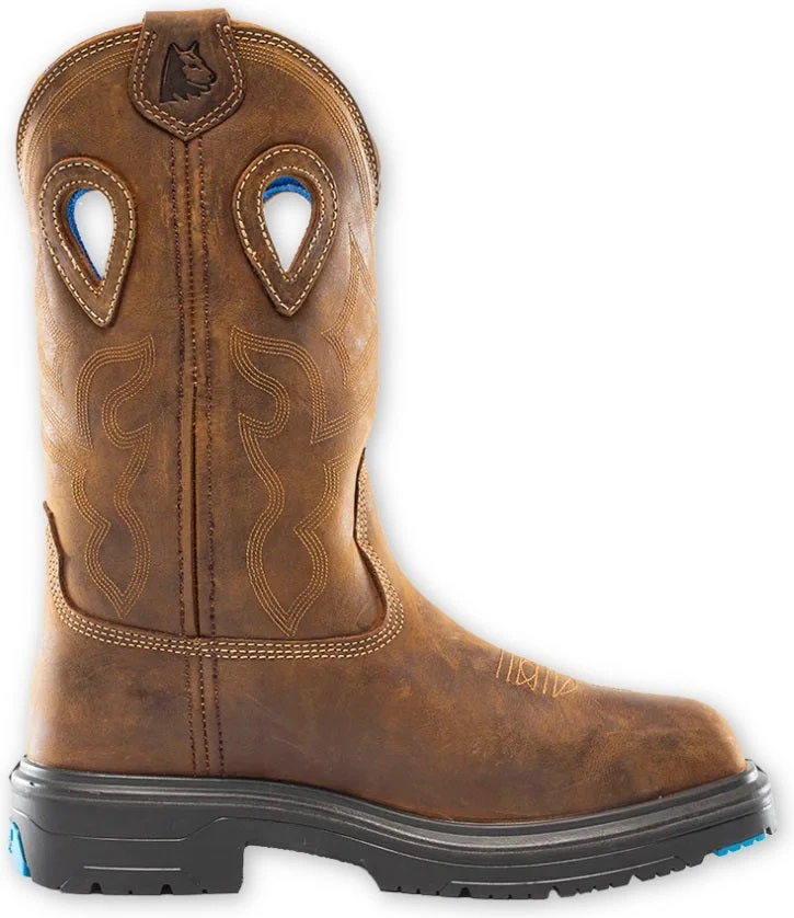 'Steel Blue' Men's 11" Blue Heeler Int. MetGuard EH WP Steel Toe - Brown 1 'Steel Blue' Men's 11" Blue Heeler Int. MetGuard EH WP Steel Toe - Brown