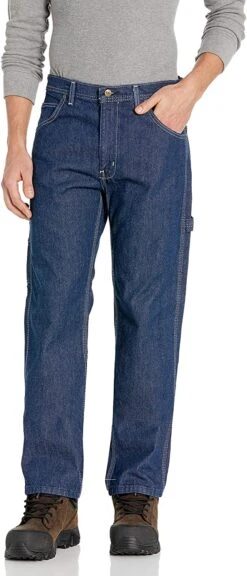 'KEY' Men's Ring Spun Dungaree - Washed Indigo