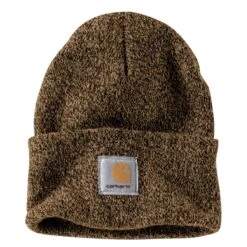 'Carhartt' Acrylic Knit Cuffed Beanie - Dark Brown