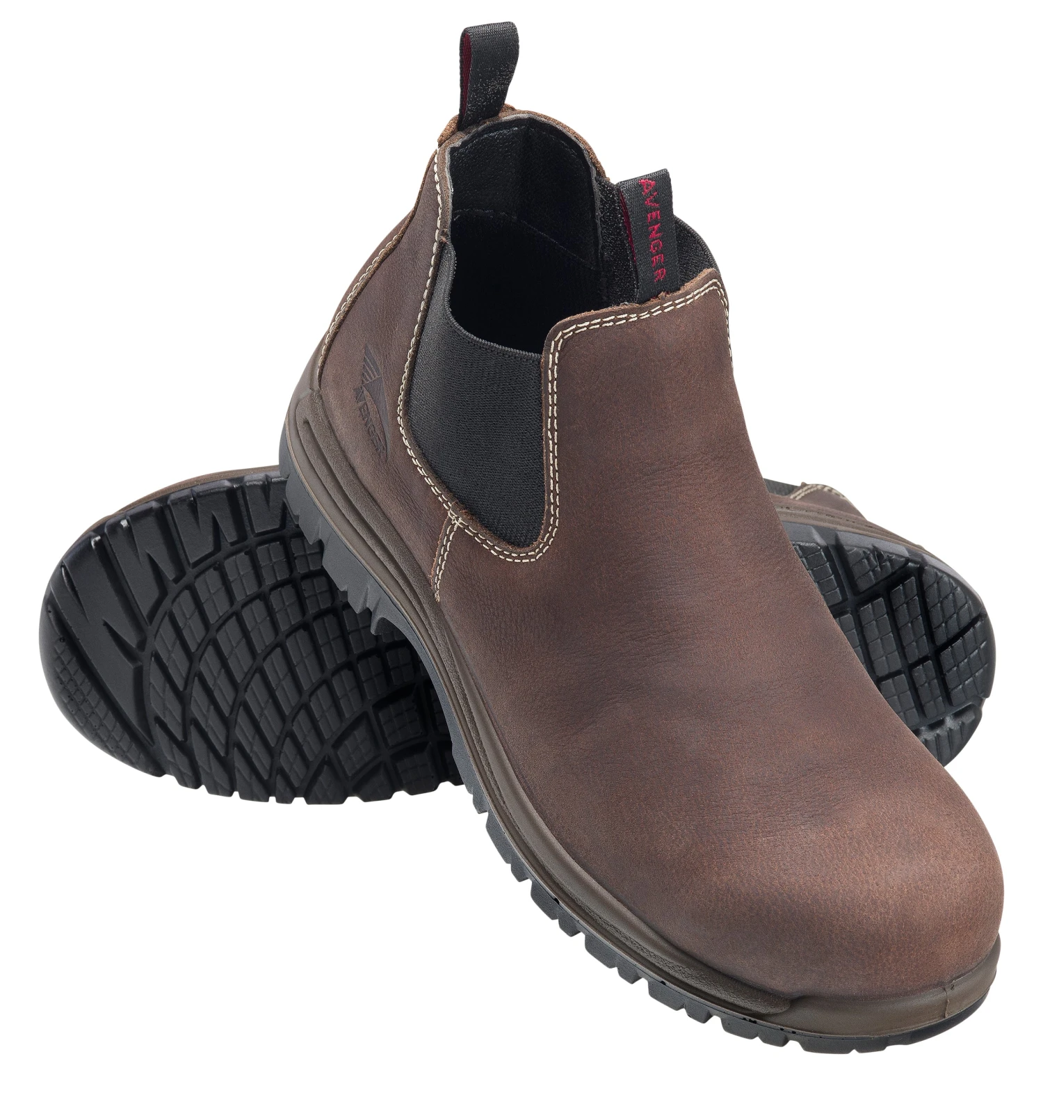 'Avenger' Men's 4" Foreman Romeo EH SR Comp Toe Pull On - Brown 4 'Avenger' Men's 4" Foreman Romeo EH SR Comp Toe Pull On - Brown - Image 4