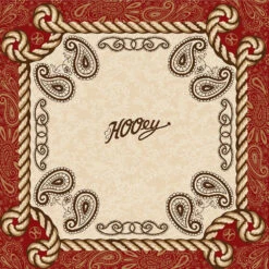 'Hooey' Unisex Pecos Wild Rag - Red / Cream Satin