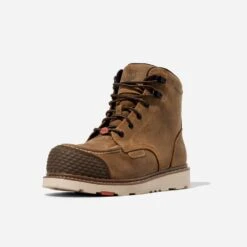 'Brunt' Men's 6" The Marin EH WP Brunt Toe - Brown -Travs Outfitter Store BRUNT Boots PDP Marin Brunt Toe Left 2
