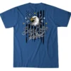 'Howitzer' Men's "Blue Collar Eagle" T-Shirt - Electric Blue Heather