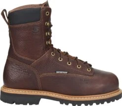 'Carolina' Men's 8" Grind Internal Metguard WP EH Comp Toe - Brown