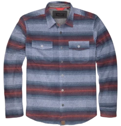 'Dakota Grizzly' Men's Bowie Arctic Fleece Button Down - Ruby Ash