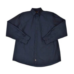 'FX Fusion' Men's Solid Textured Tonal Long Sleeve - Blue