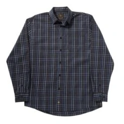 'FX Fusion' Men's Textured Checkered Long Sleeve - Blue / Black