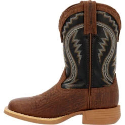 'Durango' Children's Lil' Rebel Pro Western Square Toe - Acorn / Black Onyx -Travs Outfitter Store DBT0237C instep profile