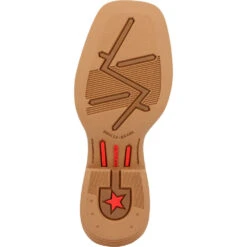 'Durango' Children's Lil' Rebel Pro Western Square Toe - Acorn / Black Onyx -Travs Outfitter Store DBT0237C outsole