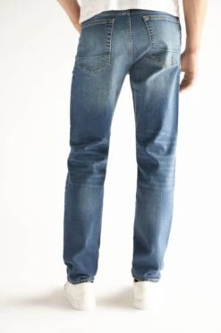 'Devil-Dog Dungarees' Men's Slim Straight Jean - Ash Wash / Medium Indigo -Travs Outfitter Store DD3001 420 Back 2