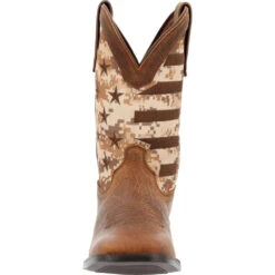 'Durango' Men's 11" Westward Saddlehorn Digital Camo Flag - Brown -Travs Outfitter Store DDB0397 front