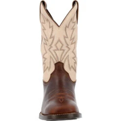 'Durango' Men's 11" Westward Western Square Toe - Chocolate / Bone -Travs Outfitter Store DDB0422 front