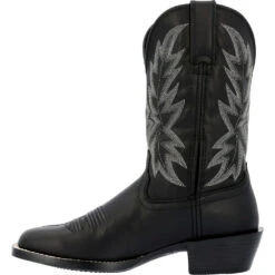 'Durango' Men's 11" Westward Western Square Toe - Black Onyx -Travs Outfitter Store DDB0423 instep profile