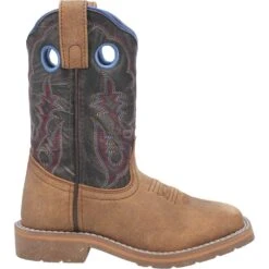 'Dan Post' Children's 8" Rye Western Square Toe - Tan (Sizes 8.5C-3Y)