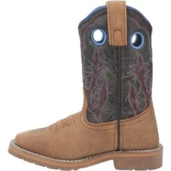 'Dan Post' Children's 8" Rye Western Square Toe - Tan (Sizes 8.5C-3Y) -Travs Outfitter Store DPC2983 3