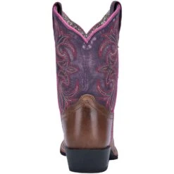 'Dan Post' Youth Majesty Leather Boot - Brown / Purple (3.5Y-6Y) -Travs Outfitter Store DPC3947 4