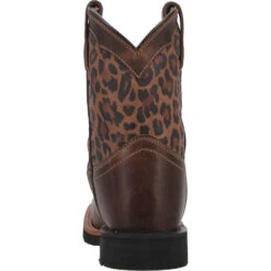 'Dan Post' Youth 9" Makucha Leopard Western Square Toe - Tan / Multi (Sizes 3Y-6Y) -Travs Outfitter Store DPC3951 4