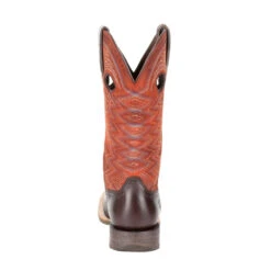'Durango' Women's 12" Lady Rebel Pro Western Square Toe - Chestnut / Crimson -Travs Outfitter Store DRD0355 back